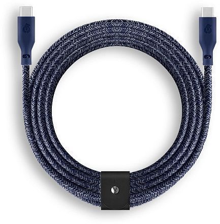 Кабель зарядный uBear Trend Cable USB-C/USB-C 2.4м, 140W, синий