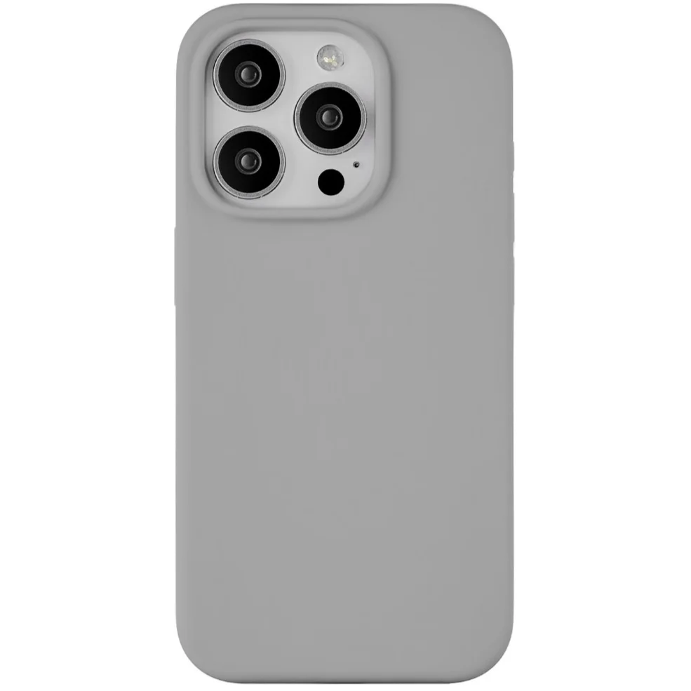 Чехол силиконовый MagSafe uBear  iPhone 16 Pro Max, светло-серый