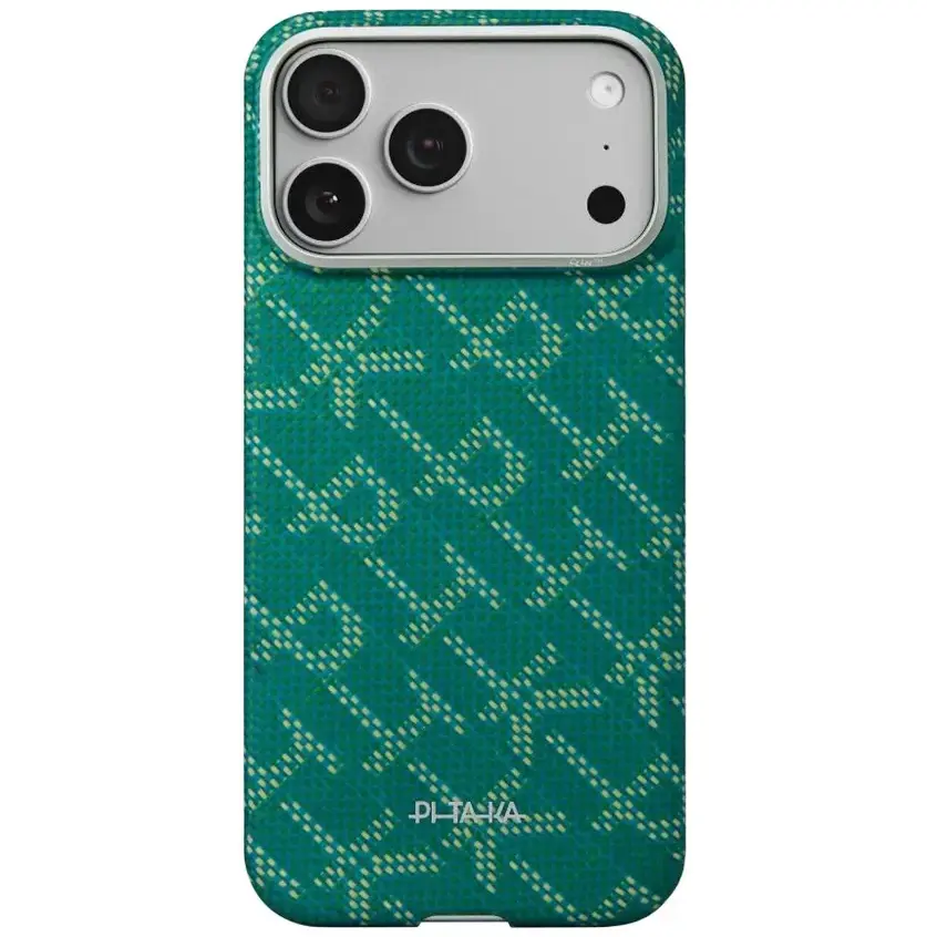 Чехол Pitaka Ultra-Slim Case для iPhone 17 Pro Max, Gold/Green